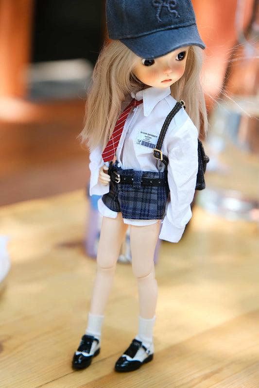 Preppy Style Doll Shirt & Shorts Set for 1/6 BJD/Blythe--white