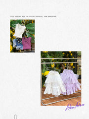 Candy Lace Camisole & Asymmetrical Tulle Skirt Set for BJD, Blythe