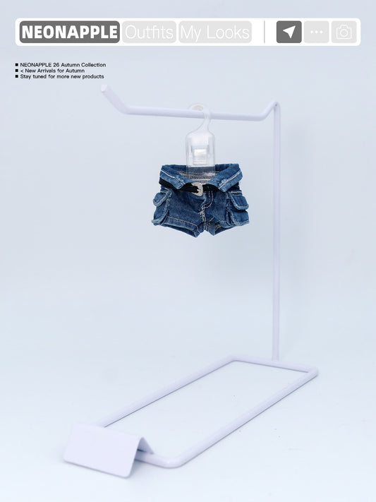 Fold-Over Waist Denim Shorts For Blythe & Bjd Dolls