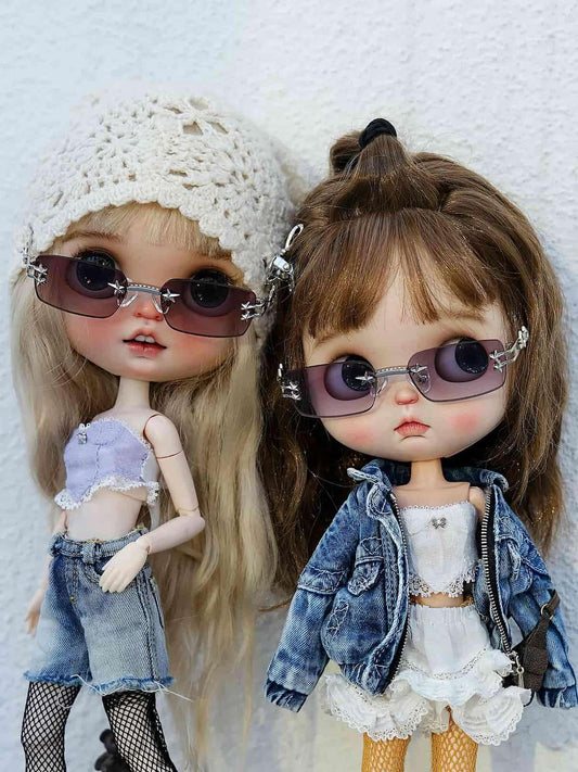 Hippie Star Gradient Sunglasses  For Blythe Doll