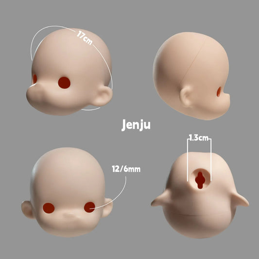 Jenju BJD Head – OB White / Mocha Tan Skin | Pre-order Doll Head