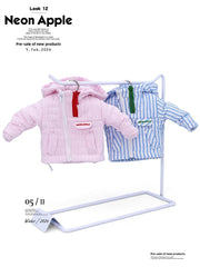 Korean Stripe Hooded Doll Jacket for BJD, Blythe