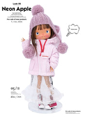 Korean Stripe Hooded Doll Jacket for BJD, Blythe