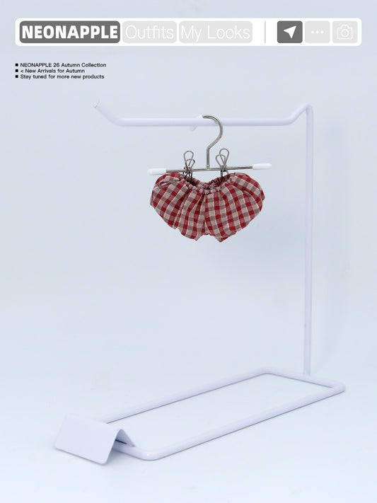 Low-Rise Plaid Bubble Shorts for Blythe and Bjd dolls