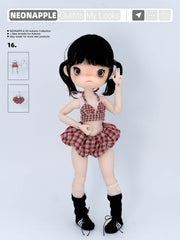 Low-Rise Plaid Bubble Shorts for Blythe and Bjd dolls