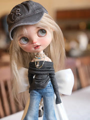 Off-Shoulder Knit Doll Top for blythe&bjd doll