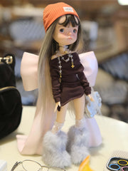 Off-Shoulder Knit Doll Top for blythe&bjd doll