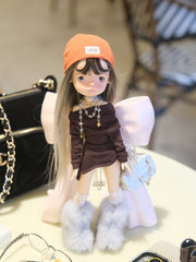 Off-Shoulder Knit Doll Top for blythe&bjd doll