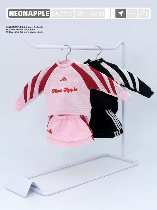 Oversized Soccer-Inspired Top & Skirt Set For Blythe & Bjd Dolls