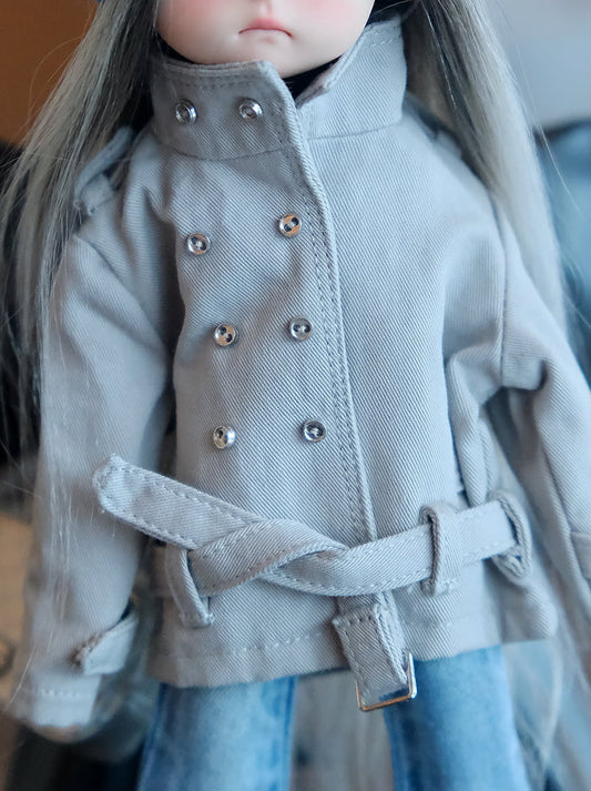 Relaxed Mini Trench Coat for Blythe & BJD Doll