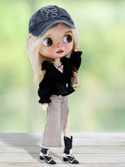β¨ Chic Ruffled Blouse with Puff Sleeves β For Blythe/BJD Dolls