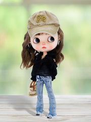 β¨ Chic Ruffled Blouse with Puff Sleeves β For Blythe/BJD Dolls