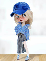 β¨ Chic Ruffled Blouse with Puff Sleeves β For Blythe/BJD Dolls