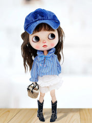 β¨ Chic Ruffled Blouse with Puff Sleeves β For Blythe/BJD Dolls