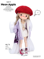 Sherpa-Trim Stand Collar Doll Coat for BJD & Blythe