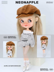 Suede Cloud Doll Hat|Bendable Brim|Fits Various Doll Head Sizes