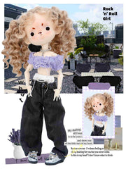 Sweet & Spicy Cropped Puff Sleeve Top for OB22/OB24 Dolls | Y2K Doll Outfit