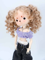 Sweet & Spicy Cropped Puff Sleeve Top for OB22/OB24 Dolls | Y2K Doll Outfit