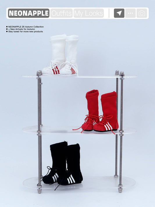 Sweet & Edgy Tall Lace-Up Boots For Blythe & Bjd Dolls
