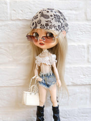 Sweet & Spicy Cropped Puff Sleeve Top for OB22/OB24 Dolls | Y2K Doll Outfit