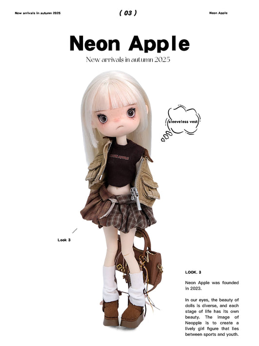 Tie-Style Striped Bubble Skirt for BJD & Blythe Dolls