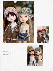 Vintage Plaid Lace-Up Doll Shirt for BJD, Blythe dolls