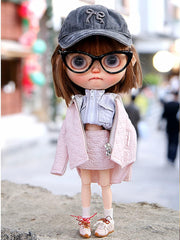 Quilted Cotton Jacket - Fits Blythe, BJD & Similar Dolls