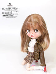 Handmade Vintage Leather Outfit – Fashion Set for BJD/Blythe Dolls