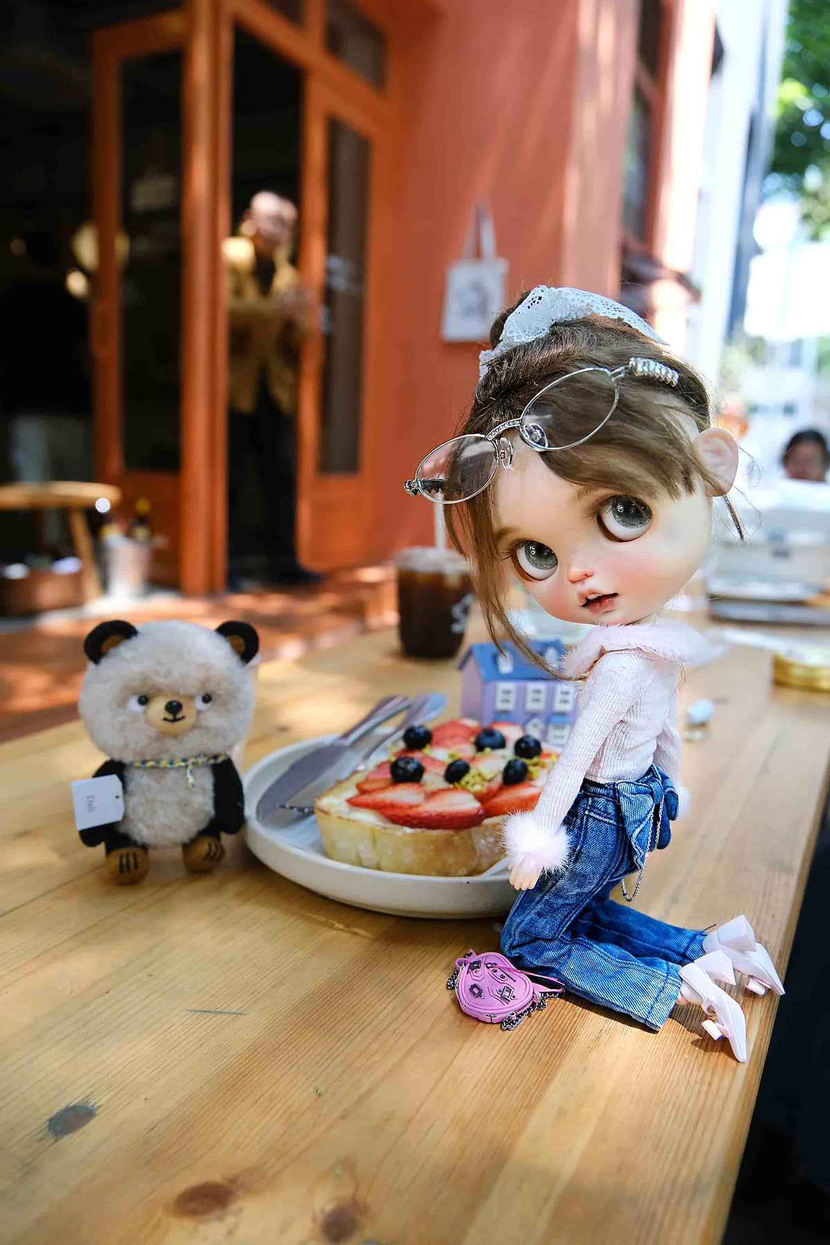 Bowknot Denim Pants for 1/6 BJD & Blythe Dolls   ［pre-sale, expected to be available by the end of May］
