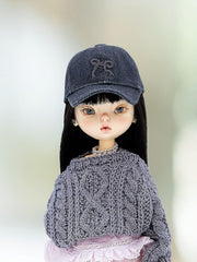 Vintage Denim Baseball Cap | Urban Chic for 1/6 BJD Dolls