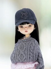 Vintage Denim Baseball Cap | Urban Chic for 1/6 BJD Dolls