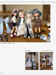 Candy Lace Camisole & Asymmetrical Tulle Skirt Set for BJD, Blythe