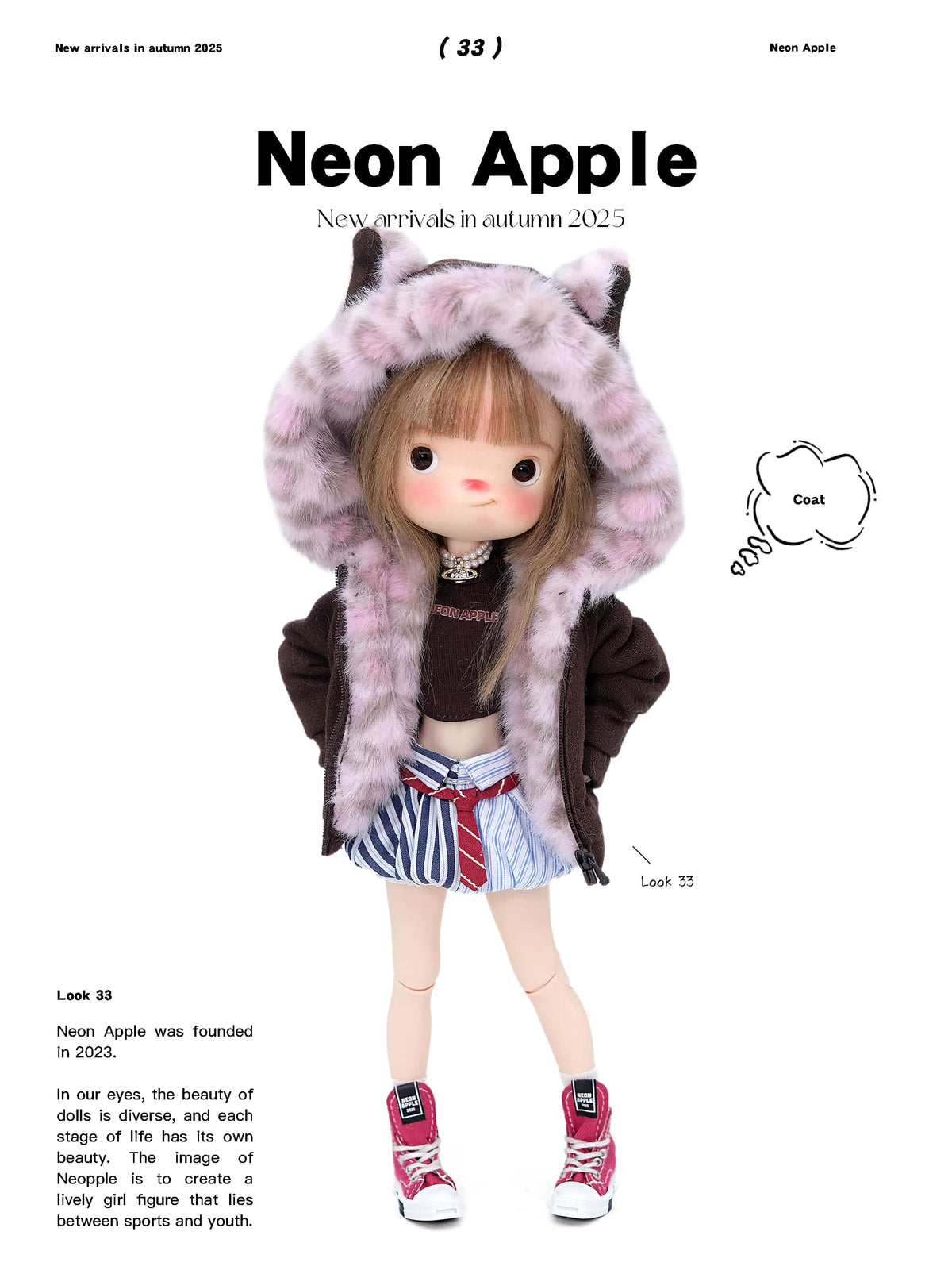 Cat-Ear Faux Fur Hood Coat for Blythe/BJD