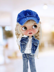 Vintage Chic Denim Vest | For BJD & Blythe Dolls