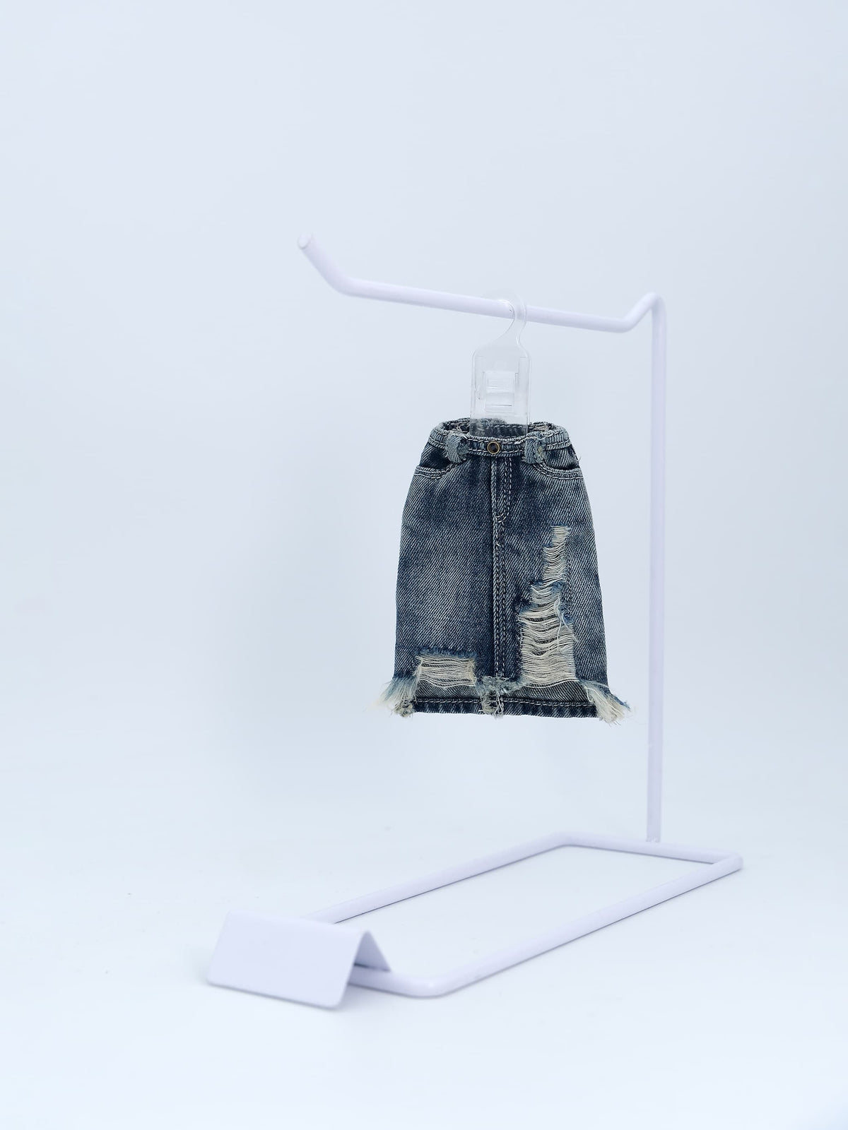 Distressed Denim Skirt for BJD & Blythe Outfit