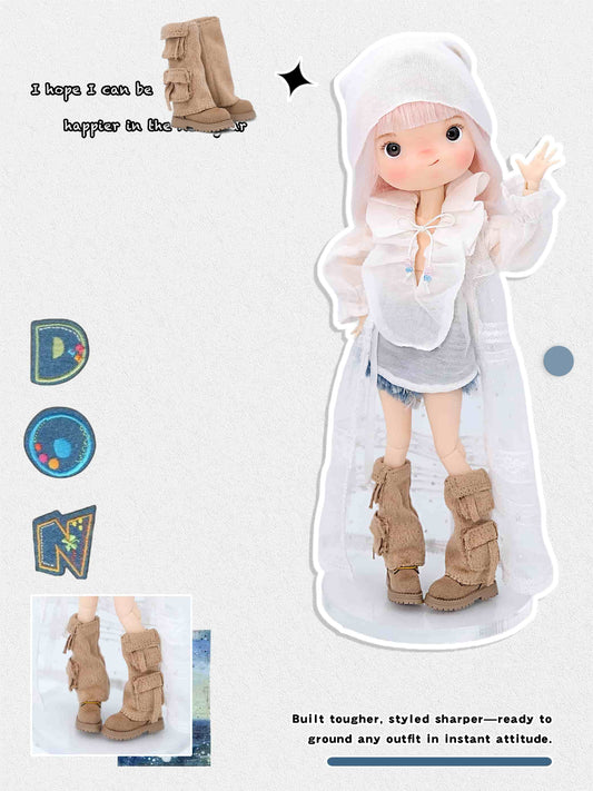 Elegant Nomad Doll Combat Boots for BJD, Blythe Dolls