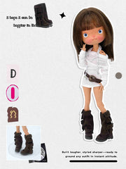 Elegant Nomad Doll Combat Boots for BJD, Blythe Dolls