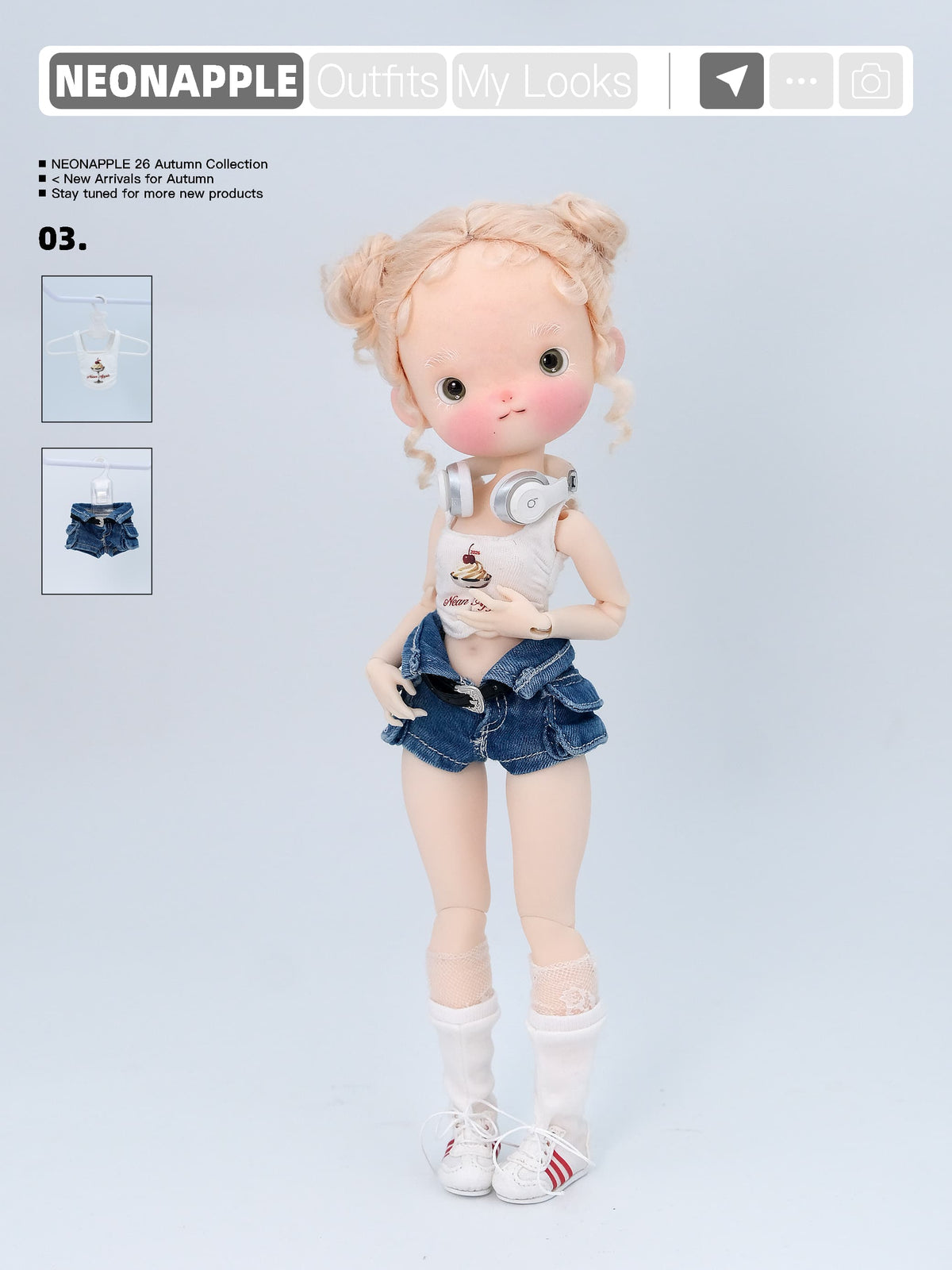 Fitted Graphic Tank Top For Blythe & Bjd Dolls
