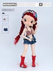 Fold-Over Waist Denim Shorts For Blythe & Bjd Dolls