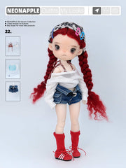 Fold-Over Waist Denim Shorts For Blythe & Bjd Dolls