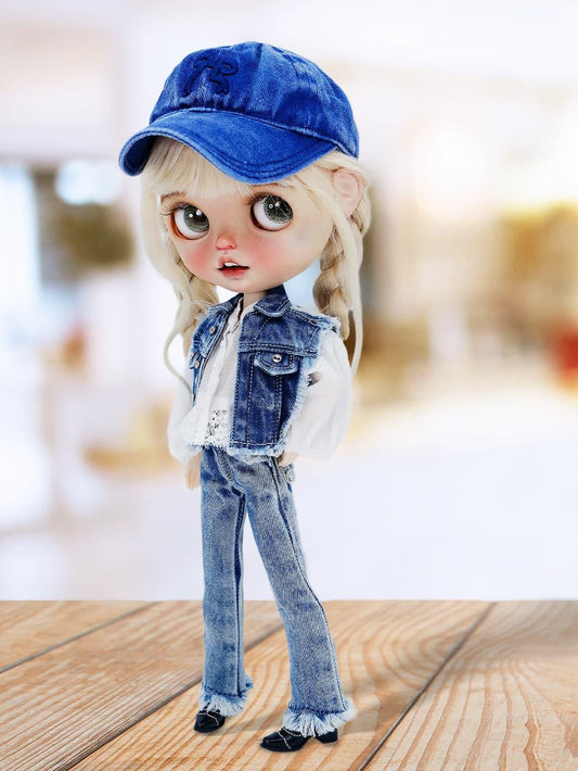 ✨ Fringed Western Jeans – For Blythe & BJD Dolls ✨