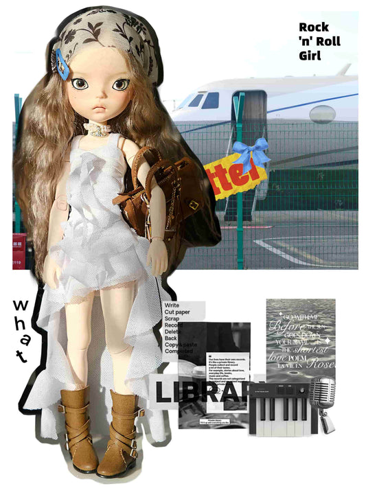High-Low Ruffle Doll Dress for OB22/OB24 Body – Fits BJD & Blythe Dolls