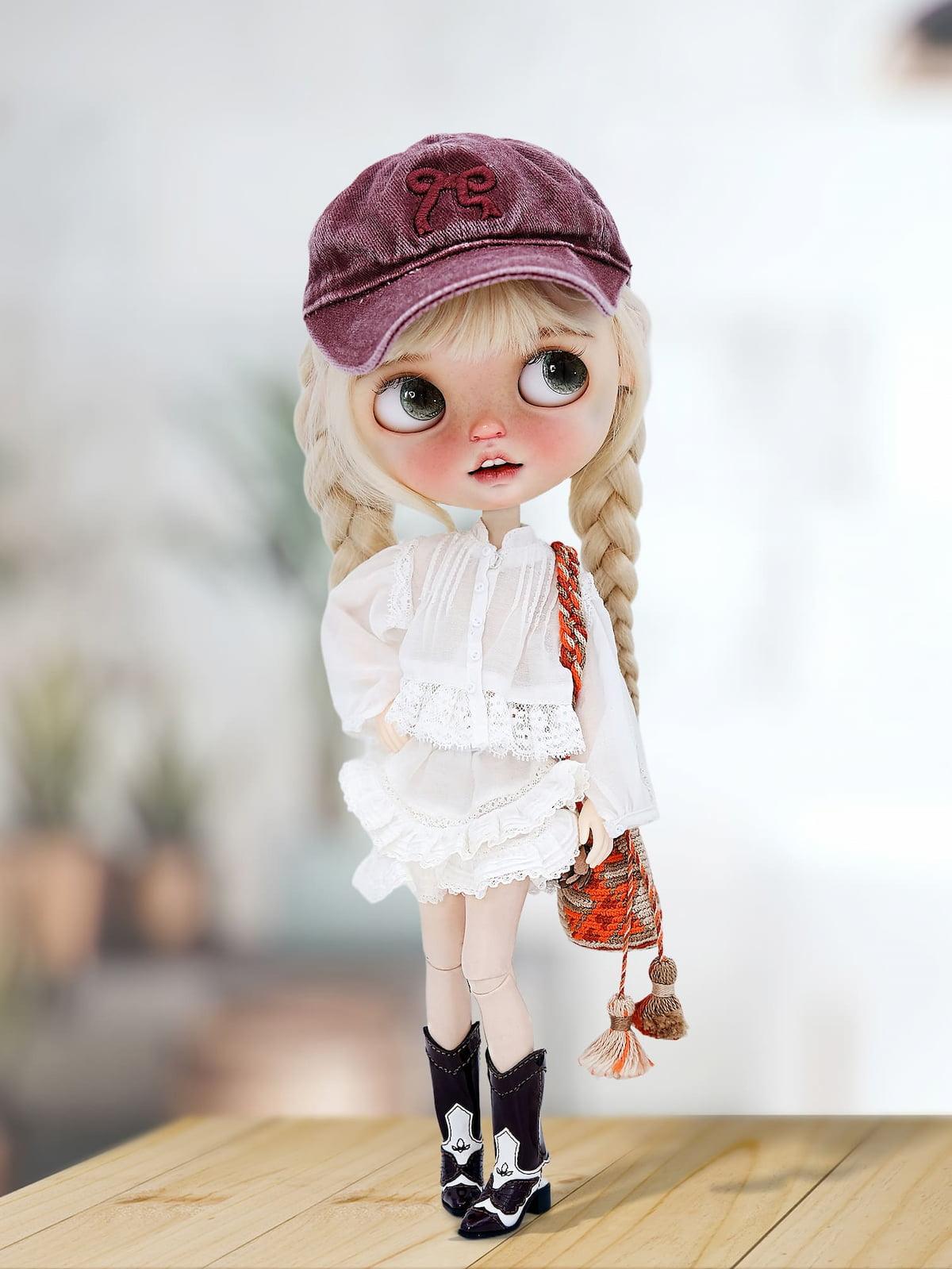 French Lace Blouse | Elegant Handmade Doll Fashion