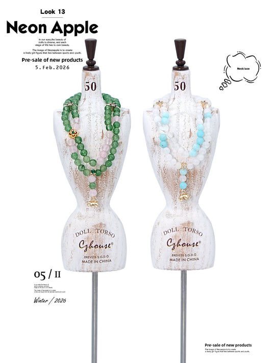 Pre-Order:Layered Beaded Doll Necklace for Blythe, BJD