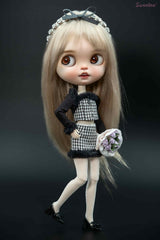 Miu Style Princess Set – Knit Sweater + Tube Top + Furry Mini Skirt