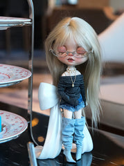 Off-Shoulder Knit Doll Top for blythe&bjd doll