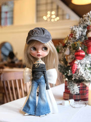 Off-Shoulder Knit Doll Top for blythe&bjd doll