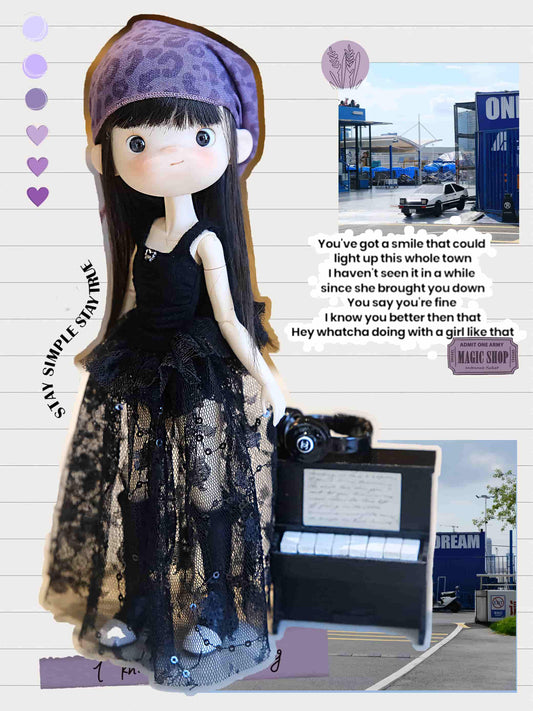 Pearl Ballerina Dress for OB22/OB24 Dolls – Fits BJD & Blythe