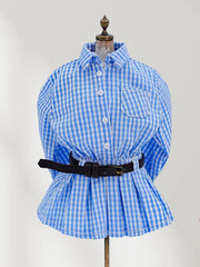 Vintage Plaid Doll Shirt Dress | Fits BJD, Blythe  Dolls | Academic Chic Doll Fashion