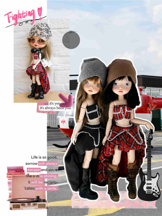 Rock Sweetheart Mushroom Skirt – OB22/OB24 Doll Outfit | BJD & Blythe Compatible